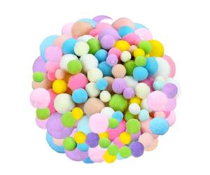 260 Pezzi Mini Pompon Coloratis, Pom Pom Coloratis, Palline di Feltro Colorate, Pom Pon Colorati Piccoli, Mini Pon Pon Colorati Piccoli per DIY Artigianali Creative Ghirlande Nappe Abbigliamento (B)