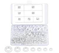 260 Pezzi Passacavo in Gomma, 7 Dimensioni Passacavi, Set di Tappi Fori, Passacavi Guarnizione in Gomma Assortimento per Cavi Auto Macchina Moto (Bianco)