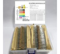 2600Pcs 1/4W 5% 130Valori 1R~ 10M Ohm Resistori a pellicola di carbonio Kit assortiti Resistenza 5% Tolleranza Confezione AMNzOgOdL