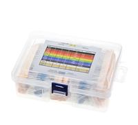 2600pcs 130 Values 1/4W 0.25W 1% Metal Film Resistors Assorted Pack Kit Set Lot Resistors Assortment Kits Fixed capacitors BIANMTSW(With Box)