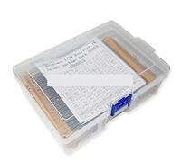 2600Pcs 130Values 1/6W＝1/8W 0.125W 1% Metal Film Resistors Assorted Pack Kit Set Lot Resistors Assortment Kits Fixed Capacitors ICXLPMC