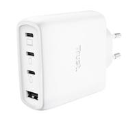 Trust Alimentatore/Caricabatteria 65W 4 Porte (3 Usb-C 1 Usb-A) Gan - Cavo Ricarica 2M Incluso - Pl