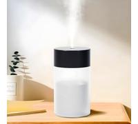 260ml Umidificatore Ambiente con Luci LED 7 Colori, Mini Umidificatori USB Portatili da Tavolo, 30 dB 2 Modalità di Nebbia Umidificatori Silenzioso per Camera da Letto, Ufficio, Auto(Nero)