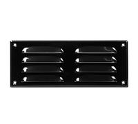 260x105mm Griglia di Ventilazione con Zanzariera - Griglie D'Aerazione in Metallo - Acciaio, Nera