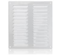 260x280mm Griglia di Ventilazione in Acciaio Bianco con Zanzariera - Griglie di Aerazione in Metallo