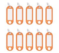 262 101806 Key Ring Tag - Orange (Pack of 10) Orange With Ring