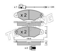 262.2 TRUSTING Kit pastiglie freno, Freno a disco per RENAULT