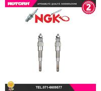 2649 Coppia Candelette adatto a Aixam-Kubota-Nissan YE 01 (MARCA NGK).