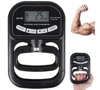 265 Lbs/120 Kgs - Misuratore di forza digitale con display LCD, dinamometro manuale, tester di presa digitale Grip Strength Trainer (nero)