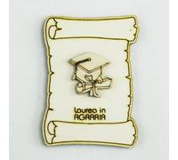 26524-tocco e pergamena Bomboniere 12pezzi Calamita Magnete Pergamena in legno L