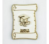 26532-tocco e pergamena Bomboniere 12pezzi Calamita Magnete Pergamena in legno L