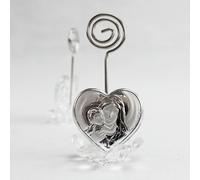 26537 Bomboniere 6pezzi Portafoto Memo Clip fiore in cristallo con Cuore Madonna
