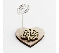 26546 Bomboniere 12pezzi Portafoto Memo Clip Cuore in legno con Albero della Vit