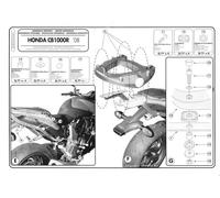 266FZ GIVI STAFFE BAULETTO MONORACK per HONDA CB 1000 R 2008 2009 2010 2011 2012