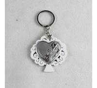 26778 Bomboniere 12pezzi Portachiavi Albero della Vita in Legno e Cuore Coppia F