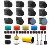 268 dischi abrasivi in velcro, 25 mm, set di manicotti abrasivi, carta vetrata asciutta per utensili elettrici Dremel, set di fiori abrasivi, grana 60-10000, per legno, vernice auto, metallo