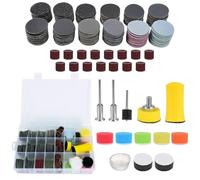 268 Pezzi Dischi Abrasivi 25mm Con Attacco a Velcro,Carta Vetrata per Levigatrice Bagnati e Asciutti,Grana 60-10000 per Accessori Dremel, Legno, Resina, Platorello per Trapano a Batteria