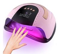 268 W lampada UV LED per smalto gel con 57 perline a doppia luce, 4 timer e sensore automatico (fornito con 5 regali gratuiti)