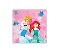 2689; confezione da 20 tovaglioli di carta Principesse ; prodotto di carta; ideale per feste e compleanni; dimensioni piegate in 4 (16,5 x 16,5 cm)