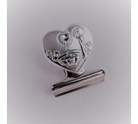 26938 Bomboniere 12pezzi Segnalibro Clip Pinza Fermacarte Portafoto Cuore per Ba