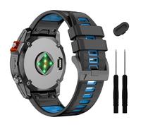 26mm Fenix 7x 6x Pro 5x Plus QuickFit Watch Band, cinghia di silicone morbido per Garmin Enduro 2/Descent Mk2i/Mk3i 51mm/Tactox 7Pro/Epix Pro 51mm braccialetto, nero nero