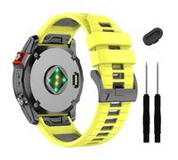26mm Fenix 7x 6x Pro 5x Plus QuickFit Watch Band, cinghia di silicone morbido per Garmin Enduro 2/Descent Mk2i/Mk3i 51mm/Tactox 7Pro/Epix Pro 51mm braccialetto, nero nero