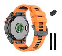 26mm Fenix 7x 6x Pro 5x Plus QuickFit Watch Band, cinghia di silicone morbido per Garmin Enduro 2/Descent Mk2i/Mk3i 51mm/Tactox 7Pro/Epix Pro 51mm braccialetto, nero nero