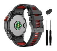 26mm Fenix 7x 6x Pro 5x Plus QuickFit Watch Band, cinghia di silicone morbido per Garmin Enduro 2/Descent Mk2i/Mk3i 51mm/Tactox 7Pro/Epix Pro 51mm braccialetto, nero nero