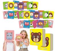 26PCS Alphabet ABC Flash Cards with Animal Masks - Double-Sided ABC Learning Cards for 3-5 Years, Jumbo Letter Recognition Game (2pcs)