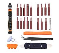 26Pcs Screwdriver Repairing Set, Multifunction Hand Tool Kit with Suction Cup Crowbar and 18 Precision Bits, Portable Hardware Tool Set for Phone Laptop Repair in Durable Carry Cas