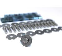 26x Range Rover L322 2002-2012 Anteriore Sotto Vassoio Cambio Inox Bulloni Clip