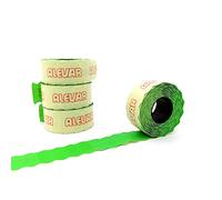 26x12 Blister 10 Rotoli Etichette per Prezzatrice, Verde Fluo Permanente, 1.000 Etichette per Rotolo, Totale 10.000 Etichette