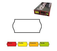 26x12 Scatola 36 Rotoli Etichette per Prezzatrice, Giallo Fluo Permanente, 1.500 Etichette per Rotolo, Totale 54.000 Etichette