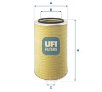 27.007.00 Filtro aria Ufi