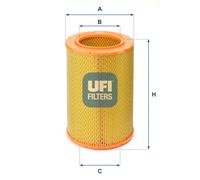 UFI Filters, Filtro Aria 27.081.00, Filtro Aria per Ricambio, Adatto ad Veicoli Pensanti, Applicabile su Diversi Modelli come Alfa Romeo, Bremach, Iveco e Umbrameccanica