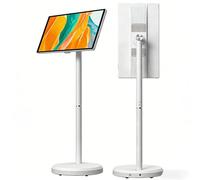 27"/21,5" TV portatile su ruote, monitor intelligente Android 15 touch 1080P, display mobile wireless, 6GB RAM 128GB ROM, fotocamera 13MP, batteria 8h, HDMI Type-C USB per smart home(White,21.5)