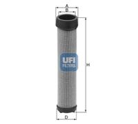 UFI Filters, Filtro Aria 27.425.00, Filtro Aria per Ricambio, Adatto ad Macchine Agricole, Applicabile su Diversi Modelli come Caterpillar, Claas e Wirtgen