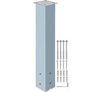 27 "/ 43" Solid Cassette postali Post Stand Steel Letter Box Granito in acciaio verniciato a polvere con foro di scarico all'aperto for la strada(White,43in)