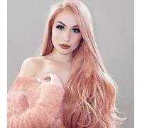 27,5 "parrucche ondulate ricci lunghe rosa calde for donne donne di signore parte medio resistente alla parrucca dall'aspetto naturale parrucca di calore resplay wig/a (Colore : A)