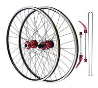 27,5 pollici, set per ruota posteriore, ruota anteriore, MTB, bici da corsa, profilo a V, cerchione, colore nero e rosso