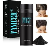 27.5g Fibre capelli,Rriempimento Nascosto la Perdita di Capelli,fibra capillare uomo,donna per l'infoltimento dei capelli,Qualità polvere per capelli più spessi e pieni (Nero)