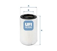 UFI Filters, Filtro Aria 27.629.00, Filtro Aria per Ricambio, Adatto a Auto, Applicabile su Diversi Modelli Alfa Romeo Giulietta da 1.4 e 2.0