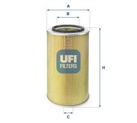 27.805.00 UFI Filtro aria per ,DAF,FENDT,IVECO,MAN,MERCEDES-BENZ,NISSAN,RENAULT