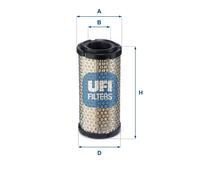 27.A05.00 UFI Filtro aria per AIXAM,LIGIER,MICROCAR,NEW HOLLAND