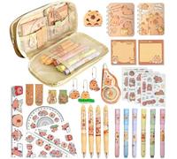27 astucci Capybara con cancelleria Capybara, regali per ragazze e ragazzi | Grande capacità multi-strato carino Capybara Stationery Set Sticker Capybara matite per bambini studenti regali di compleanno