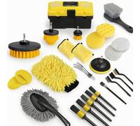 27 Pezzi Kit Pulizia Auto con Valigetta Professionale per Garage, Automobilisti