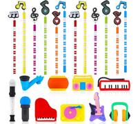 27 Pezzi Set Cancelleria Musica Tra cui 12 Matite HB e 15 Gomme Matite Musicali con Note Musicali Perfette per Bambini e Studenti e un Fantastico Regalo per le Feste(Il colore e lo stile sono casuali)