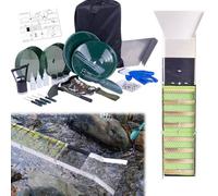 27 pezzi set completo di lavaggio oro, impianto di lavaggio portatile oro con scatola pieghevole da 50 pollici, in lega di alluminio, set completo con lavabo, per la rimozione dell'oro in fiumi