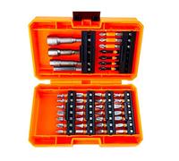 27 Piece Drill Bit Set, Impact Driver Bit Set, Magnetic Nut Driver, Compact Storage Case, Impact Screwdriver Bit Set for Wood, Metal and Cement (39 Pcs)