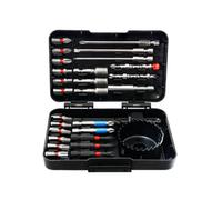 27 Piece Drill Bit Set, Impact Driver Bit Set, Magnetic Nut Driver, Compact Storage Case, Impact Screwdriver Bit Set for Wood, Metal and Cement (27 Pcs)